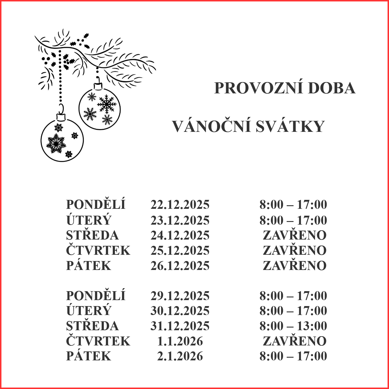 Vánoce 2025